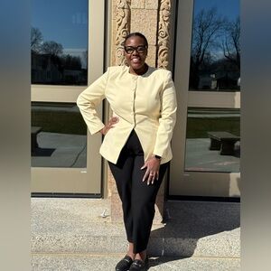 Abercrombie & Fitch Cream Blazer Jacket